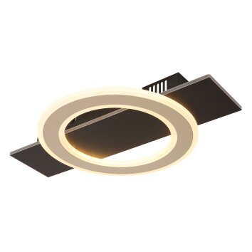 Illuminazione Globo Lighting Jayden Plafoniera LED Nero, 1-Luce