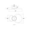Illuminazione Globo Lighting Loretta Plafoniera LED Nero, 1-Luce