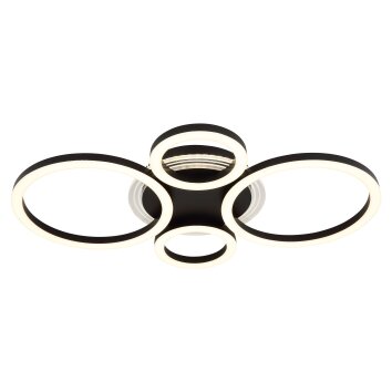 Illuminazione Globo Lighting Loretta Plafoniera LED Nero, 1-Luce
