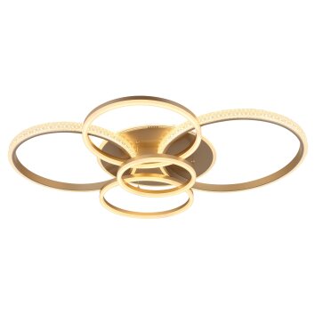 Illuminazione Globo Lighting Lorelei Plafoniera LED Champagne, 1-Luce