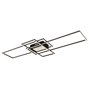 Illuminazione Globo Lighting Saunders Plafoniera LED Nero, 1-Luce, Telecomando