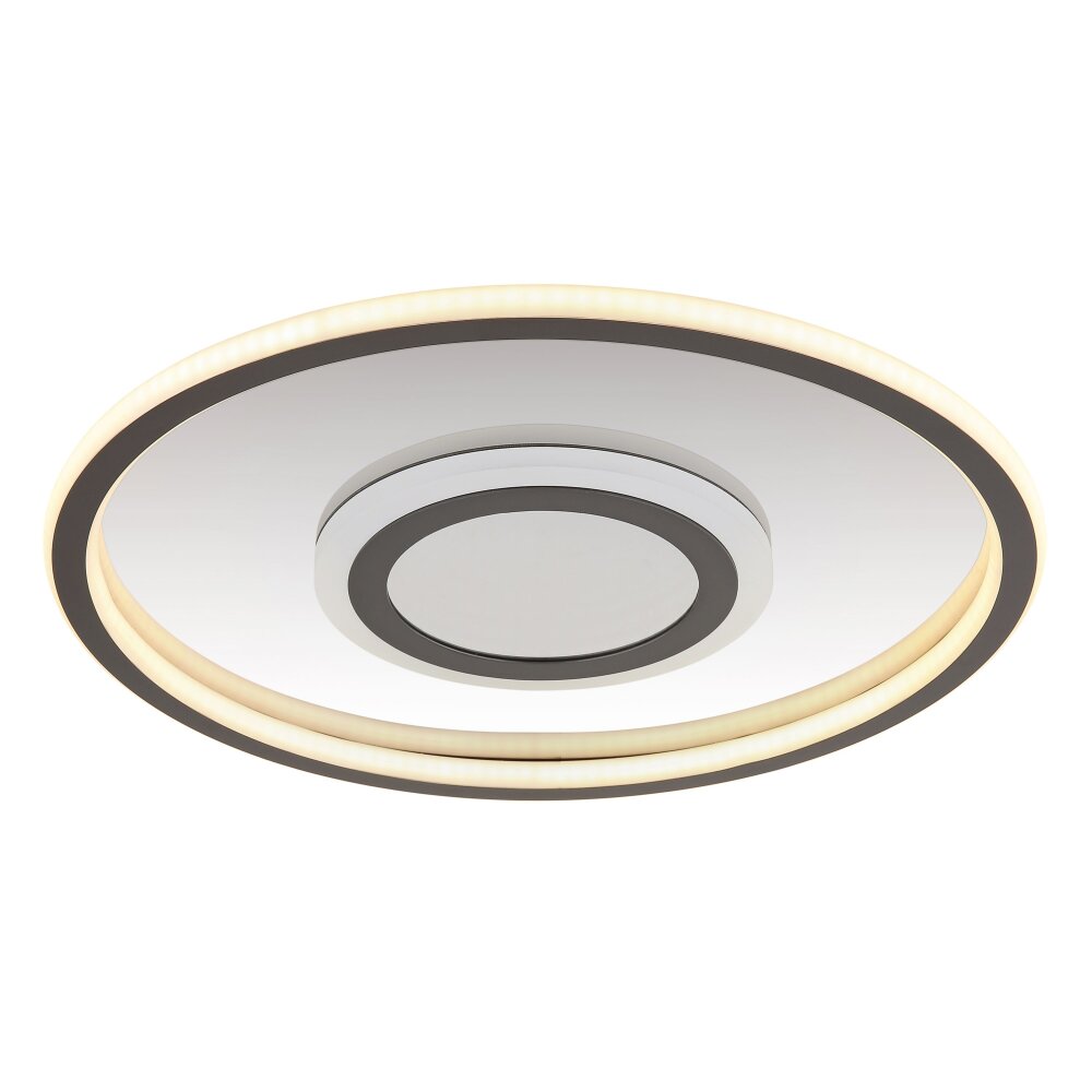 Illuminazione Globo Lighting Cara Plafoniera LED Grigio, Argento, 1-Luce