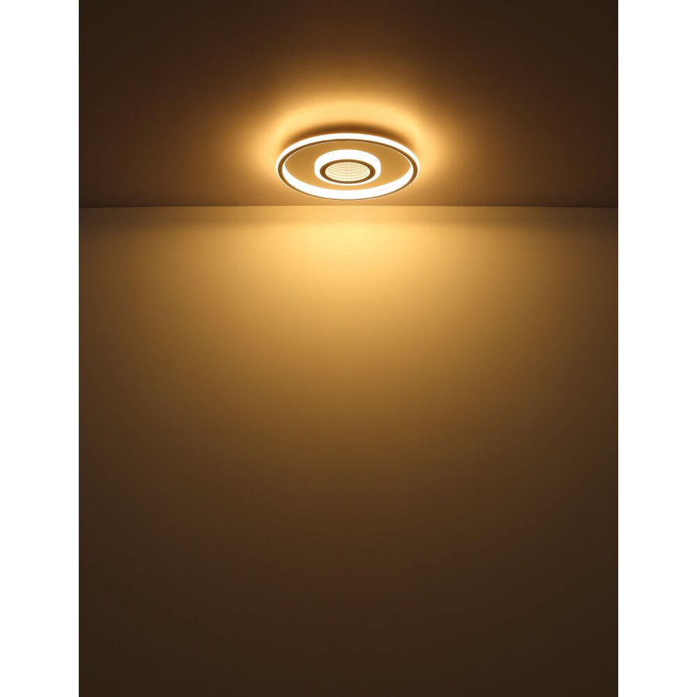 Illuminazione Globo Lighting Cara Plafoniera LED Grigio, Argento, 1-Luce