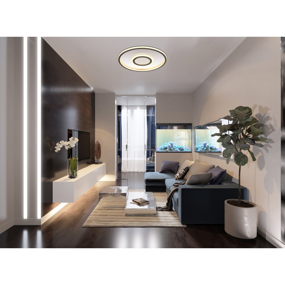 Illuminazione Globo Lighting Cara Plafoniera LED Grigio, Argento, 1-Luce