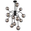 Illuminazione Globo Lighting Riha Plafoniera Nero, 12-Luci