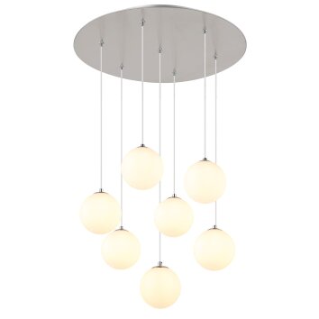 Illuminazione Globo Lighting Riha Lampadario a sospensione Nichel opaco, 7-Luci Illuminazione Globo Lighting Riha Lampadario a sospensione Nichel opaco, 7-Luci