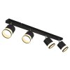 Illuminazione Globo Lighting Lucero Plafoniera Nero, 4-Luci