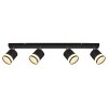 Illuminazione Globo Lighting Lucero Plafoniera Nero, 4-Luci
