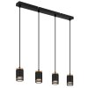 Illuminazione Globo Lighting Korben Lampadario a sospensione Nero, 4-Luci