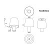 Illuminazione Globo Lighting Yara Lampada da tavolo LED Grigio, 1-Luce, Cambia colore