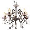 Illuminazione Globo Lighting Camila Lampadario a corona Cromo, Nero, 5-Luci