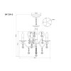 Illuminazione Globo Lighting Camila Lampadario a corona Cromo, Nero, 5-Luci