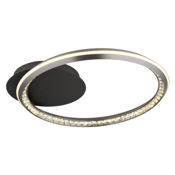Illuminazione Globo Lighting Alaina Plafoniera LED Grigio, 1-Luce, Telecomando