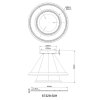 Illuminazione Globo Lighting Alaina Lampadario a sospensione LED Grigio, 1-Luce, Telecomando