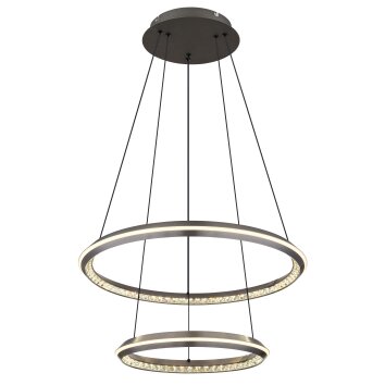 Illuminazione Globo Lighting Alaina Lampadario a sospensione LED Grigio, 1-Luce, Telecomando