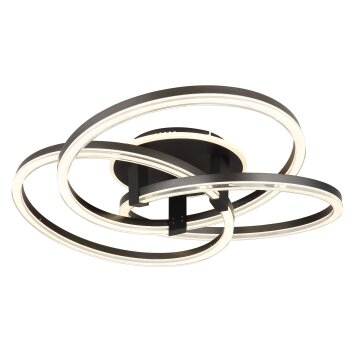 Illuminazione Globo Lighting Tris Plafoniera LED Antracite, 1-Luce, Telecomando