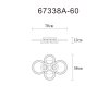 Illuminazione Globo Lighting Kora Plafoniera LED Nero, 1-Luce, Telecomando