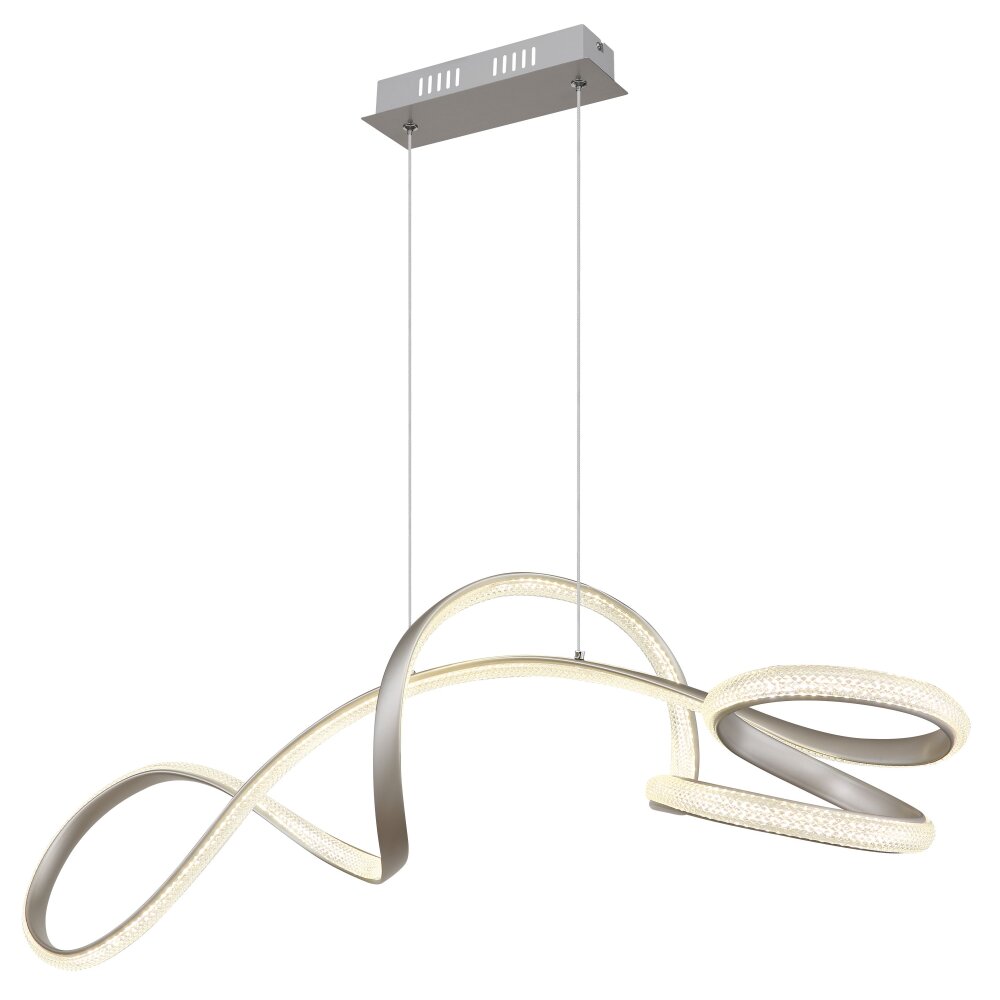 Illuminazione Globo Lighting Swirl Lampadario a sospensione LED Nichel opaco, 1-Luce main product photo