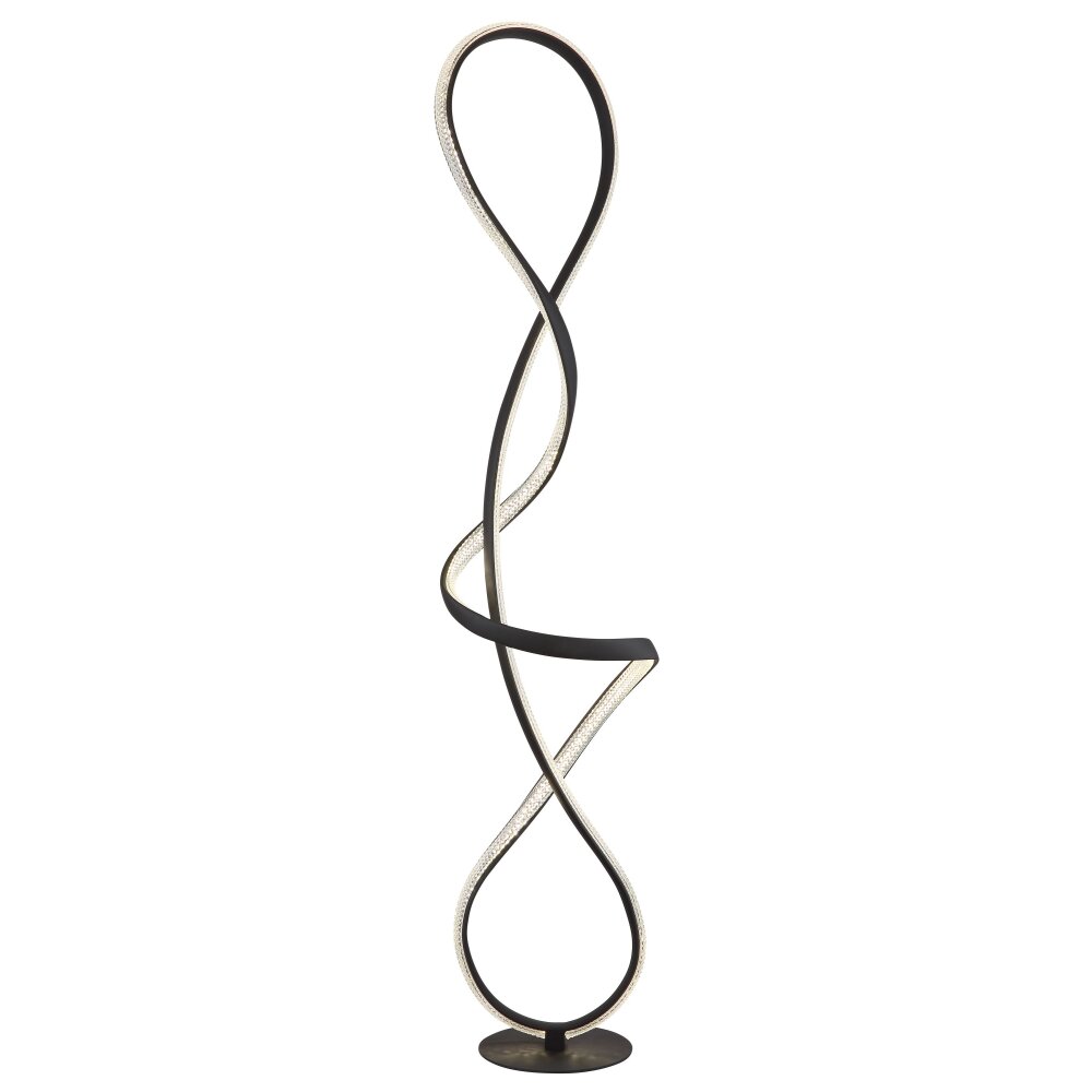 Illuminazione Globo Lighting Swirl Lampada da terra LED Nero, 1-Luce main product photo
