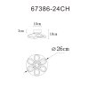 Illuminazione Globo Lighting Melisand Plafoniera LED Champagne, 1-Luce