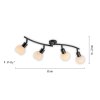 Illuminazione Leuchten Direkt LOKI Plafoniera LED Nero, 4-Luci