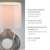 Illuminazione Leuchten Direkt CARARA Lampada da tavolo LED Grigio, 1-Luce