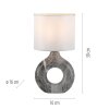 Illuminazione Leuchten Direkt CARARA Lampada da tavolo LED Grigio, 1-Luce