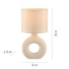 Illuminazione Leuchten Direkt CARARA Lampada da tavolo LED Beige, 1-Luce