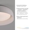 Illuminazione Leuchten Direkt OSKO Plafoniera LED Bianco, 1-Luce, Telecomando