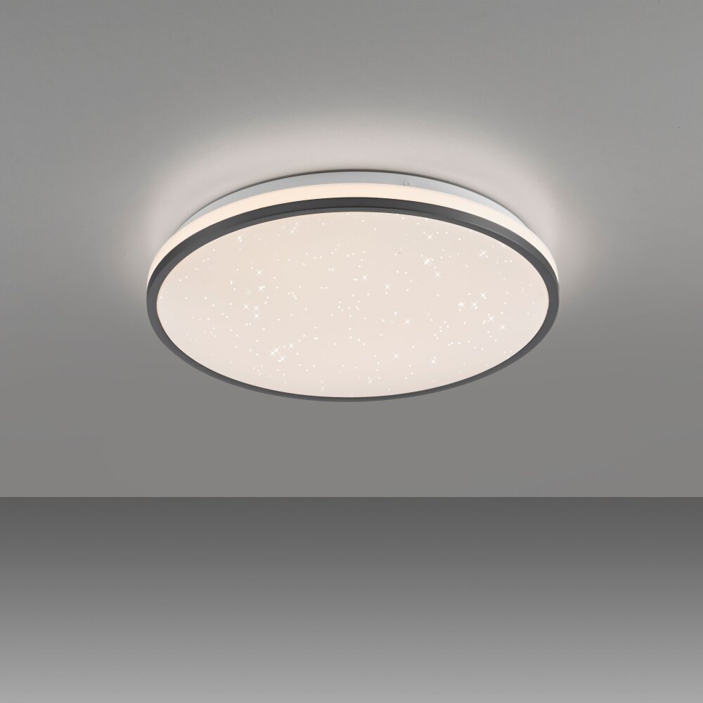 Illuminazione Leuchten Direkt KYLE Plafoniera LED Nero, 1-Luce