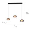 Illuminazione Paul Neuhaus Rika Lampada a sospensione LED Nero, 3-Luci