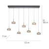 Illuminazione Paul Neuhaus Rika Lampada a sospensione LED Nero, 7-Luci