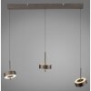 Illuminazione Paul Neuhaus Q-Rotate Lampada a sospensione LED Marrone, 3-Luci, Telecomando