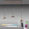 Illuminazione Paul Neuhaus Q-Rotate Lampada a sospensione LED Marrone, 3-Luci, Telecomando