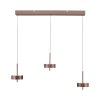 Illuminazione Paul Neuhaus Q-Rotate Lampada a sospensione LED Marrone, 3-Luci, Telecomando
