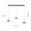Illuminazione Paul Neuhaus Q-Rotate Lampada a sospensione LED Marrone, 3-Luci, Telecomando