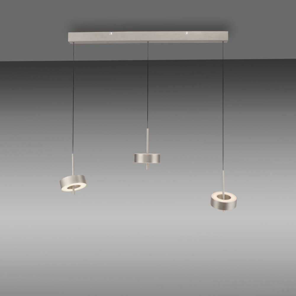 Illuminazione Paul Neuhaus Q-Rotate Lampada a sospensione LED Argento, 3-Luci, Telecomando