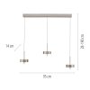 Paul Neuhaus Q-Serie Q-Rotate Lampada a sospensione LED Argento, 3-Luci, Telecomando Paul Neuhaus Q-Serie Q-Rotate Lampada a sospensione LED Argento, 3-Luci, Telecomando