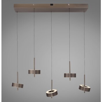 Paul Neuhaus Q-Serie Q-Rotate Lampada a sospensione LED Marrone, 5-Luci, Telecomando Paul Neuhaus Q-Serie Q-Rotate Lampada a sospensione LED Marrone, 5-Luci, Telecomando