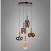 Illuminazione Paul Neuhaus Irides Lampada a sospensione LED Marrone, 5-Luci