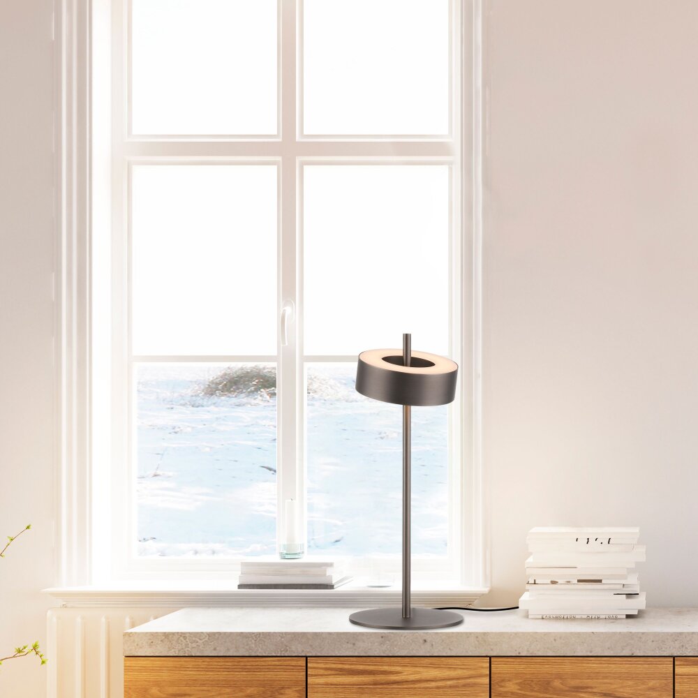 Illuminazione Paul Neuhaus Q-Rotate Lampada da tavolo LED Marrone, 1-Luce, Telecomando