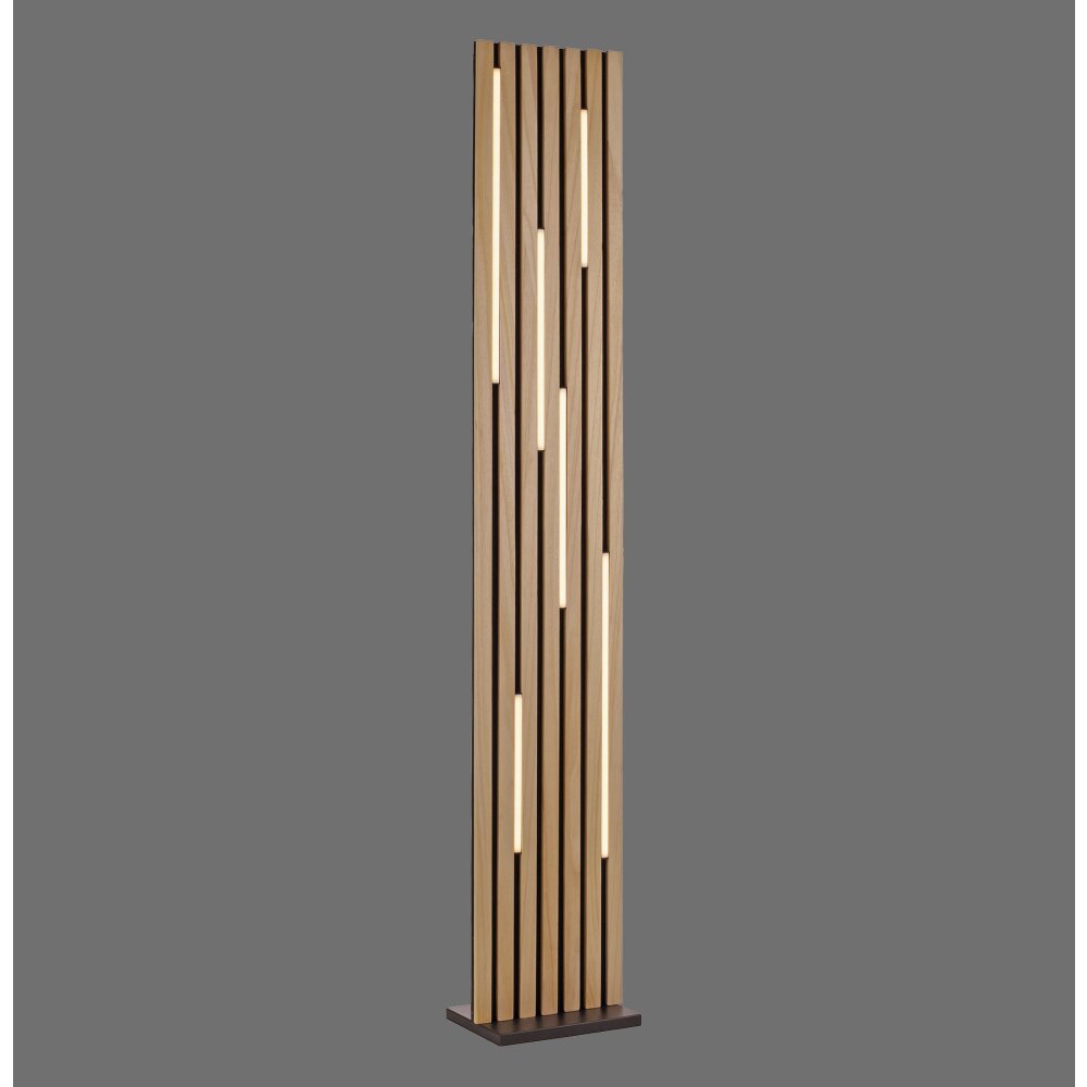 Paul Neuhaus Q-Serie Q-Akustik Lampada da terra LED Marrone, Nero, 1-Luce, Telecomando main product photo