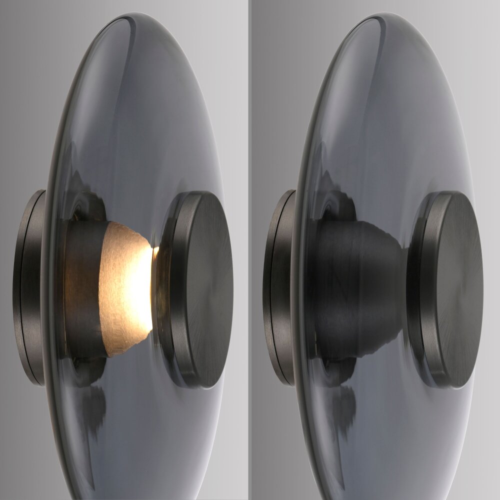 Illuminazione Paul Neuhaus Vitrum Applique e plafoniera LED Grigio, 1-Luce
