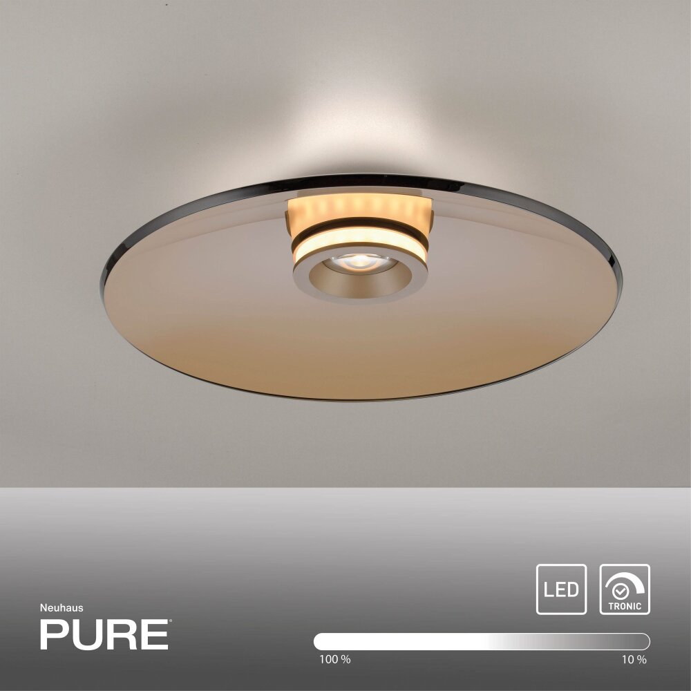 Illuminazione Paul Neuhaus Moon Plafoniera LED Bronzo, 2-Luci