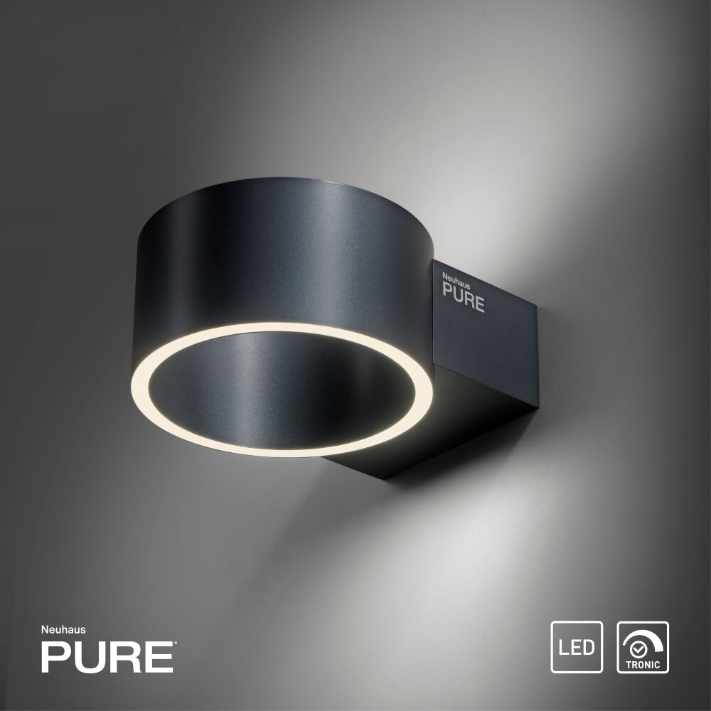 Illuminazione Paul Neuhaus Clipse Applique LED Grigio, 2-Luci