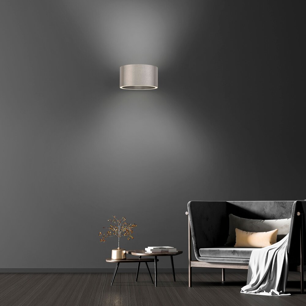 Illuminazione Paul Neuhaus Clipse Applique LED Argento, 2-Luci