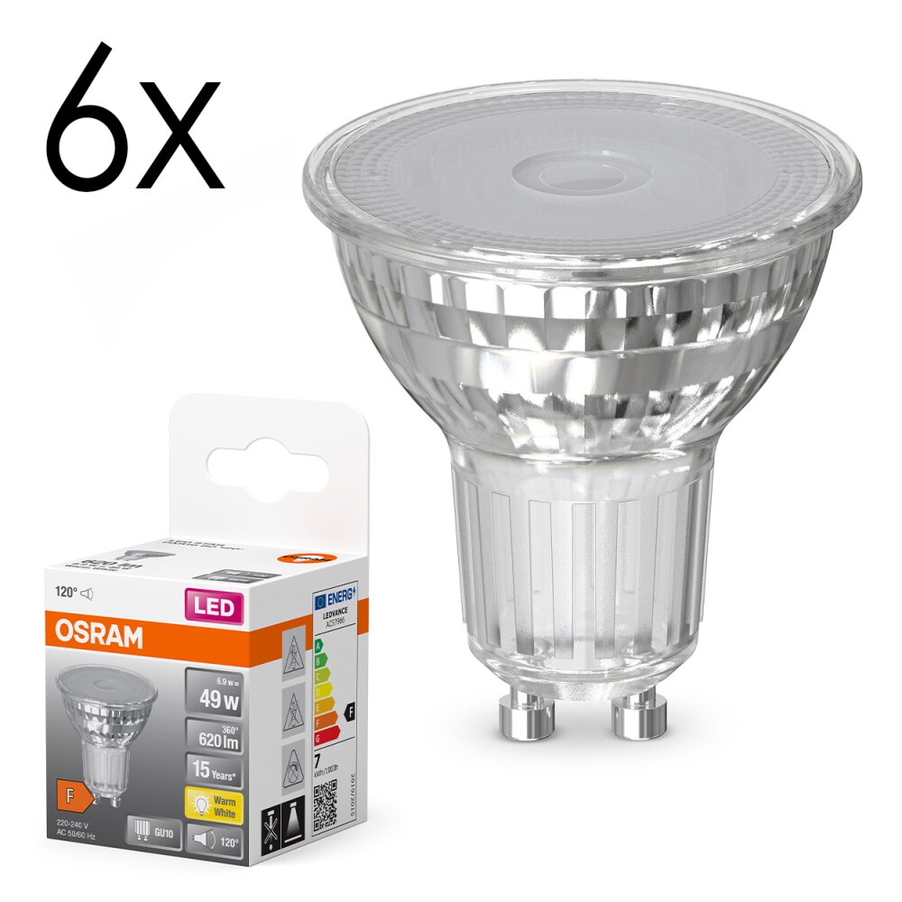 Illuminazione Osram GU10 6.5 Watt Bianco caldo 620 Lumen main product photo