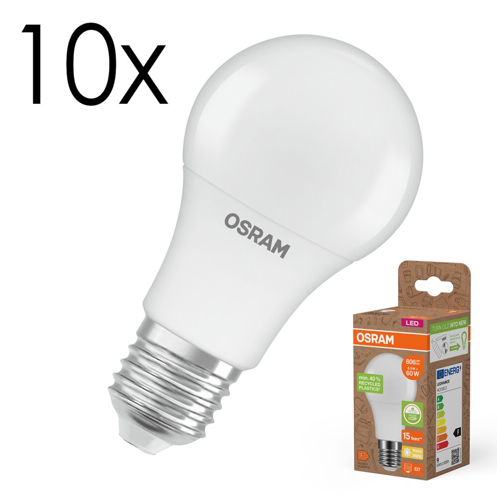 Illuminazione Osram E27 8.5 Watt Bianco caldo 806 Lumen main product photo