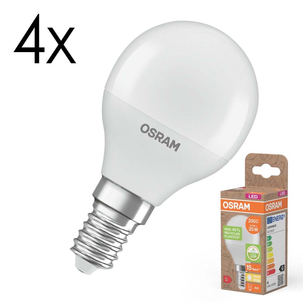 Illuminazione Osram E14 3.3 Watt Bianco caldo 250 Lumen main product photo