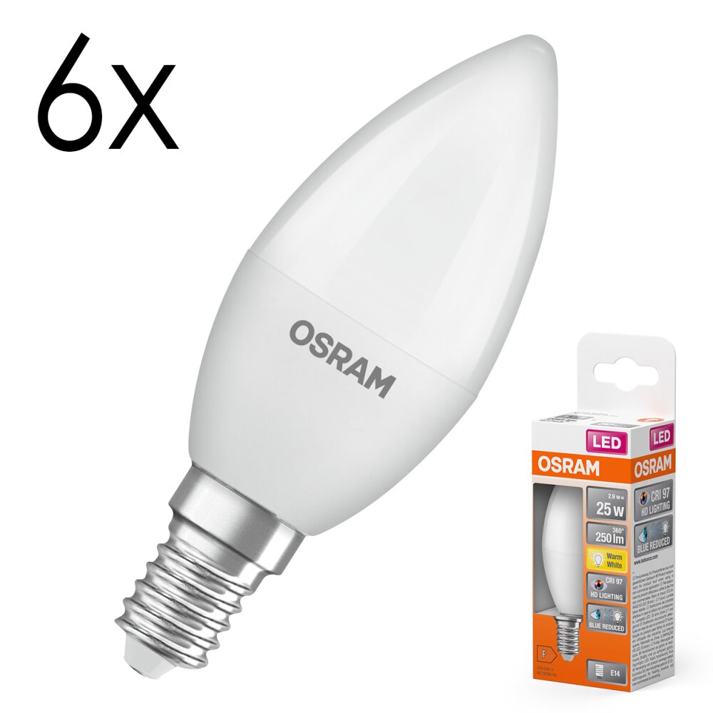 Illuminazione Osram E14 LED 2.8 Watt Bianco caldo 245 Lumen main product photo
